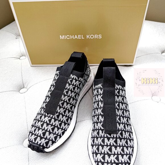 Michael Kors Bodie Metallic Logo Knit Slip-On Sneaker Black size 7 - Picture 7 of 12